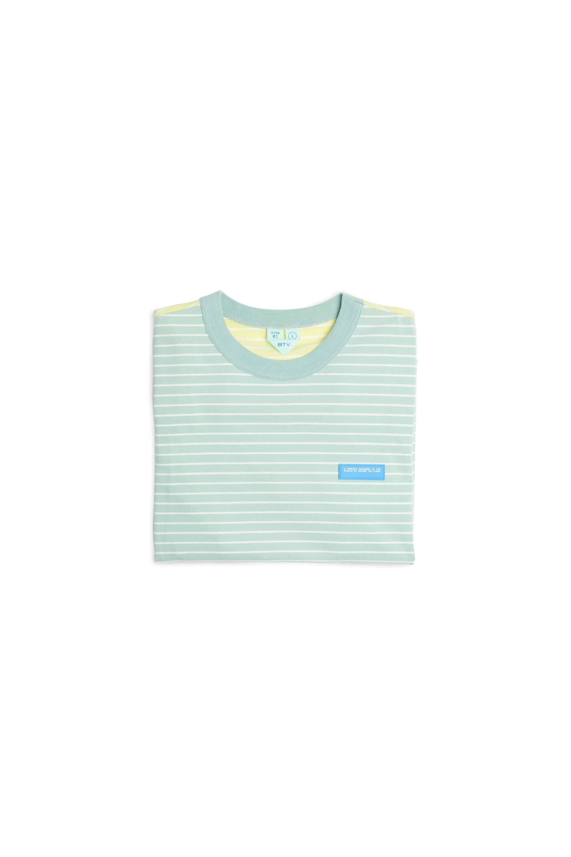 Guess yellow striped t shirt deals